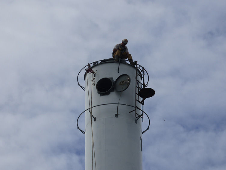 West Unity Water Tower - prepping for the tank